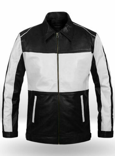 Men's pure leather jacket genuine real cowhides jacket
