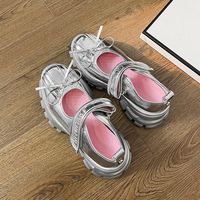 Silver Bowknot Ballet Mary Jane Shoes - Thumbnail 2