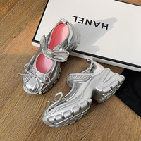 Silver Bowknot Ballet Mary Jane Shoes - Thumbnail 1