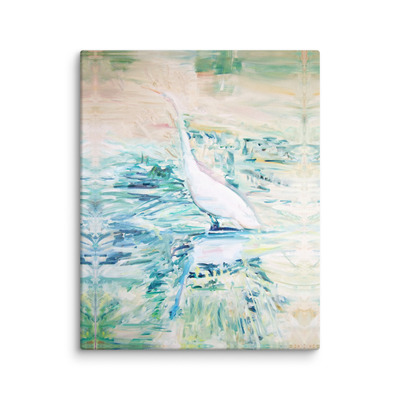 Canvas - great egret