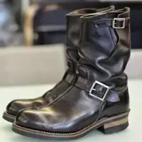 Handmade Men's black Leather motorcycle boots, Men black work boots, Mens boots - Thumbnail 1