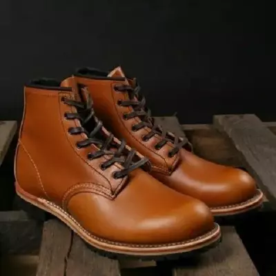 Handmade men tan leather casual boots, men ankle high boots, men tan ankle boots