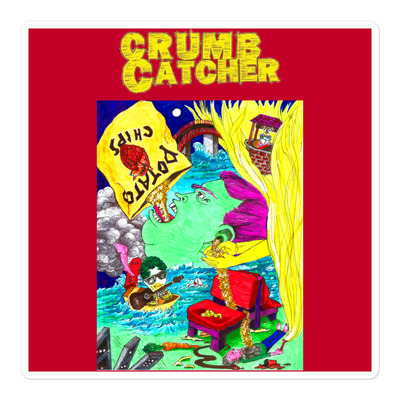 Crumb Catcher collage stickers red