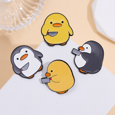 4pcs Penguin duck brooch cute badge cartoon brooch