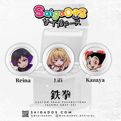 Custom saigados pushbuttons