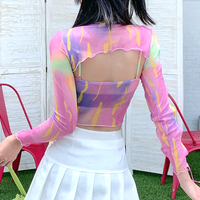 Y2K RAINBOW 2-PIECES SET MESH TOP - Thumbnail 3