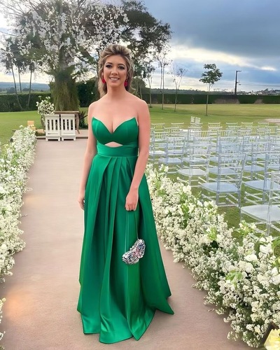 Green Prom Dresses Sweetheart Floor Length