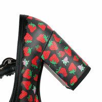 Sweet Strawberry Bowknot Mary Jane High Heels - 3colors - Thumbnail 5