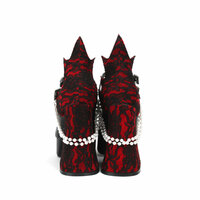 Gothic Lace Splicing Pearl Chain Pumps - Thumbnail 3