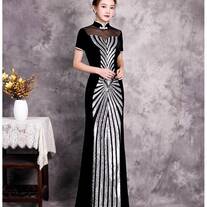Cheongsam Dresses, Elegant Modern Qipao, Tea Ceremony,Sequin Dresses, Prom dress, gown ball, women dress, Plus Size Dress, over size dress