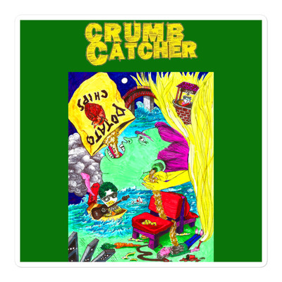 Crumb Catcher collage stickers green