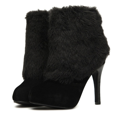 Womens faux fur high heel