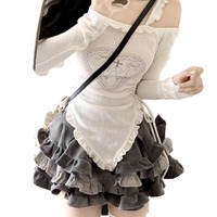 New cute heart top cake puffy skirt suit - Thumbnail 4