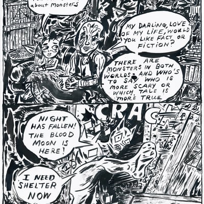 Bottomless pit comic page 28 "monsters" 