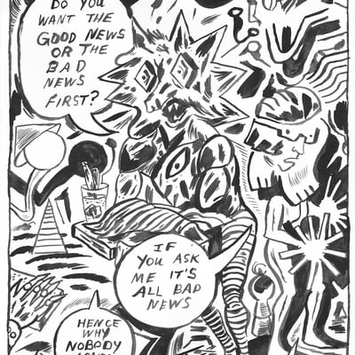 Bottomless pit comic page 21 "hence the news"