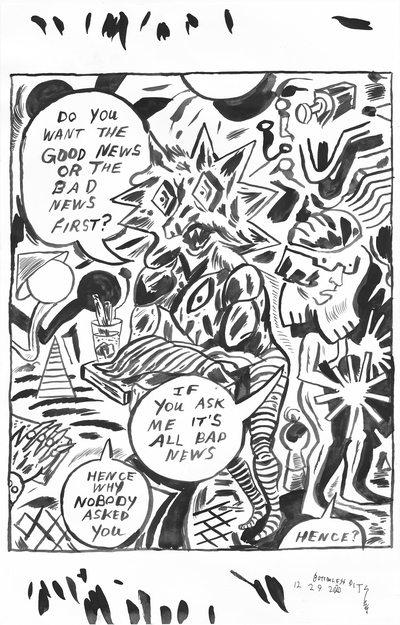 BOTTOMLESS PIT COMIC page 21 "HENCE THE NEWS"