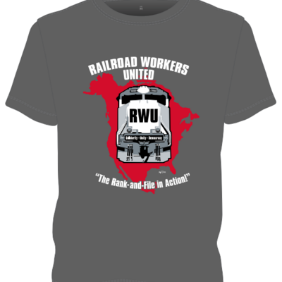 Rwu t-shirt charcoal - logo on front 
