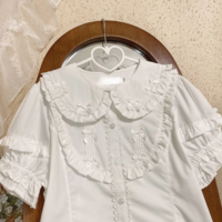 Cute puff sleeves and baby collar lace blouses - Thumbnail 6