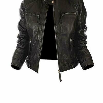 Leather biker jacket bespoke men's motorbike racer stylish trendy leather jacket