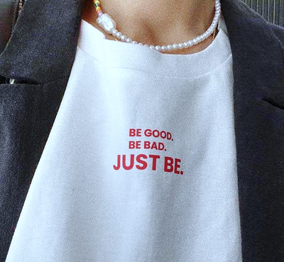 Free Shipping-BE GOOD BE BAD.JUST BE TEE