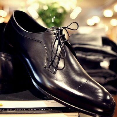 Handmade black leaher chukka lace up formal dress outfit shoes