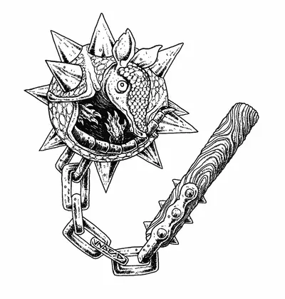 ARMED ARMADILLO (Day 1 of 30 days of critters 2024)  - Print