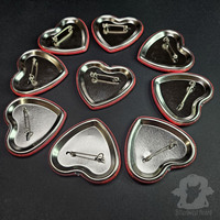 Red Heart Pronoun Button - Thumbnail 1