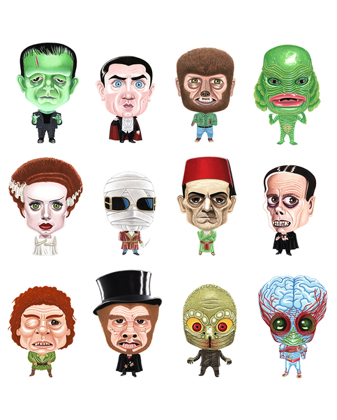 "Global Monsters Color" Print