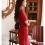  Women dress, prom dress, wedding dress, woman dress, Qipao dress, red dress, Qipao dress, celebration dress, bridal dress-2