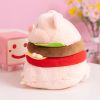Funny Hamburger Pig Plush Toy - Thumbnail 3