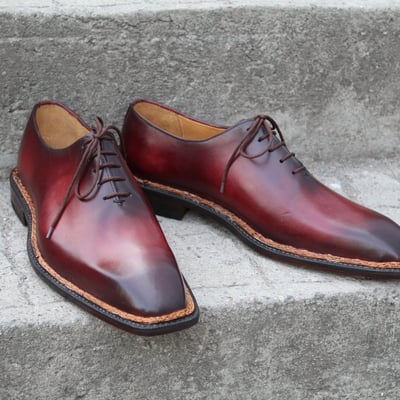 Crafted leather classic brown leather norwegian whole cut dress shoes  - Thumbnail 5