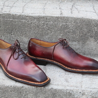 Crafted Leather Classic Brown Leather Norwegian Whole Cut Dress Shoes  - Thumbnail 3