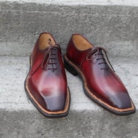 Crafted Leather Classic Brown Leather Norwegian Whole Cut Dress Shoes  - Thumbnail 5