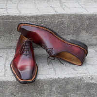 Crafted Leather Classic Brown Leather Norwegian Whole Cut Dress Shoes  - Thumbnail 6