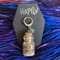 Happy Witch Jar Stitch Marker - Thumbnail 1