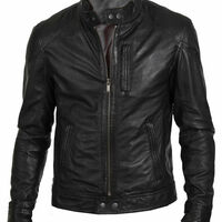 Classy Features Biker Leather Jacket For Men Made From Genuine Leather - Thumbnail 4