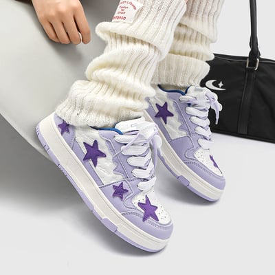 Chic purple stars sneakers