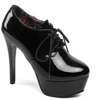 Women's Pure Color High Heel Thin Heel Shoelace Ankle Boots zc-0001 - Thumbnail 1