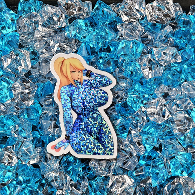 Glitter samus sticker