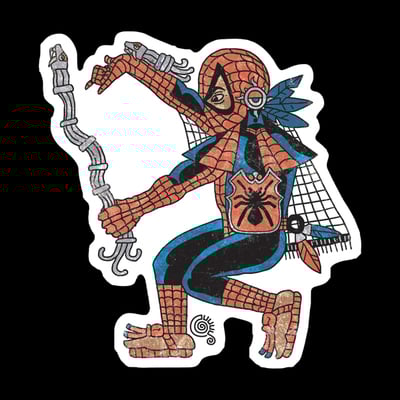Telpochtli Tocatl (Aztec Spider-Man) Sticker