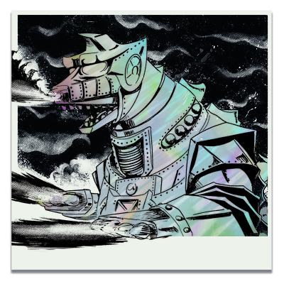 MechaGodzilla-Metallic Print