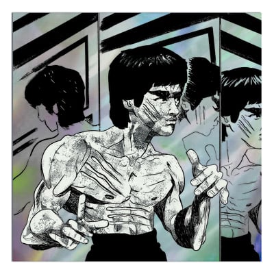 Bruce lee - metallic print