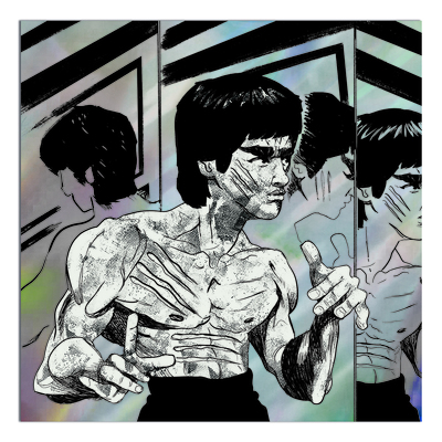 Bruce Lee - Metallic Print