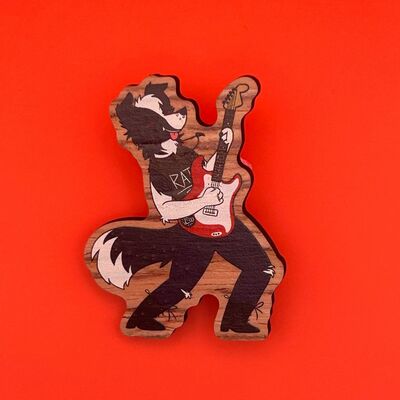 ROCKER DOG Wooden Pin