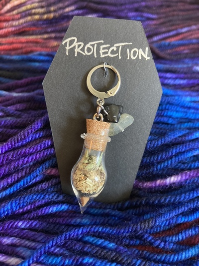 Protection Witch Jar Stitch Marker
