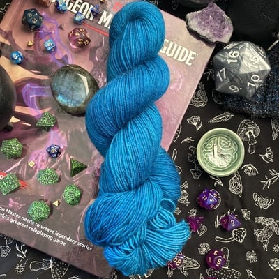 Monster manual hand dyed fingering weight sock yarn