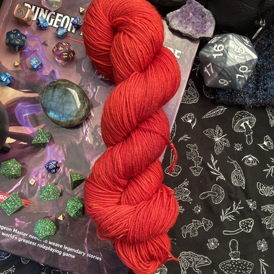 Dm screen hand dyed fingering weight sock yarn