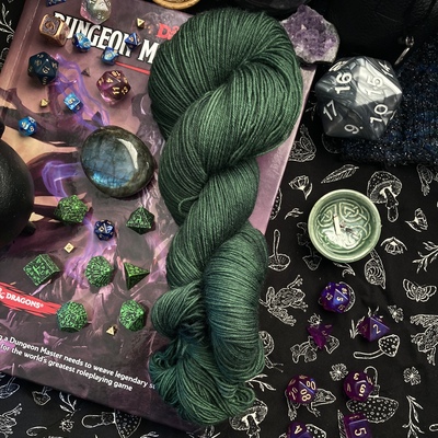Druidcraft hand dyed fingering weight sock yarn