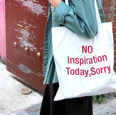 Free Shipping-NO INSPIRATION TODAY TOTE BAG