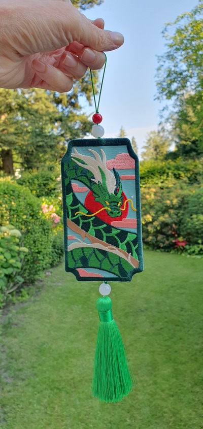 Dragon & Heron Embroidery Charms